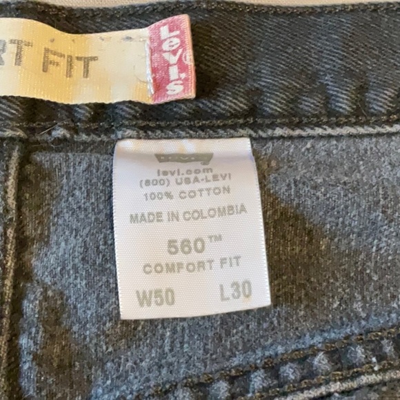 Levi's Men's Relaxed Jeans - Black - Picture 7 of 8